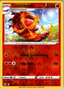 Centiskorch Reverse Holo 049/264 SWSH08: Fusion Strike Uncommon - NM - Picture 1 of 2