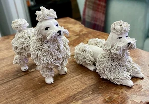 Vintage weißes Spaghetti Pudel Paar Japan Figuren 50er Jahre " - Bild 1 von 14