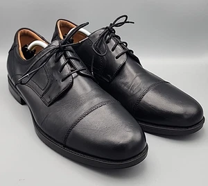 Florsheim Comfortech Men’s Shoes 12 D Dress Black Leather Cap Toe Oxford Lace Up - Picture 1 of 17