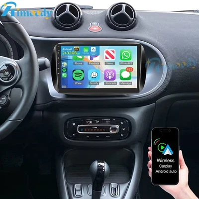 2+32GB Android 15 Autoradio GPS Navi Carplay Für Benz Smart Fortwo Forfour 453 - Bild 1 von 4