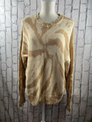 Suéter Suéter Top Marrón NSF Mujeres Algodón Tie Dye Distress Cuello Redondo Talla:P Foto 1 de 4