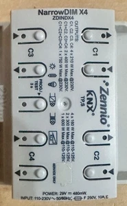 Zennio KNX NarrowDIM X4 (ZDINDX4), universal 4-channel dimming actuator - Picture 1 of 7