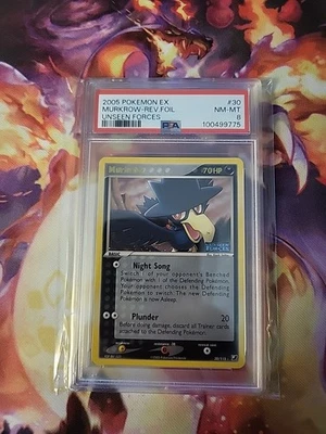 2005 Pokémon EX Unseen Forces 30 Murkrow Reverse PSA 8 NM-MT - Image 1 of 3