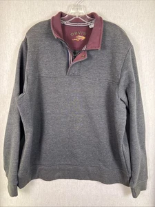 Orvis Men’s Size XL 1/4 Zip Gray Long Sleeve Sweatshirt Classic Collection ✅ - Picture 1 of 3