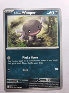Paldean Wooper - 058/091 SV: Paldean Fates Común Normal Casi Nuevo Pokémon Tcg - Imagen 1 de 2