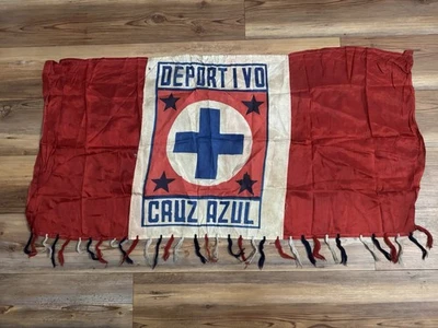 "De colección 1973 Cruz Azul Bandera Fútbol 47"" X 26""" Foto 1 de 3