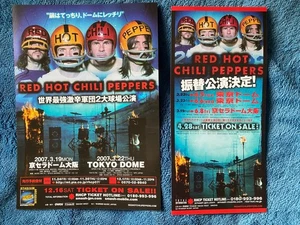 Rare 2007 RED HOT CHILI PEPPERS Japan LIVE tour flyer mini poster promo x2 MINT - Picture 1 of 3