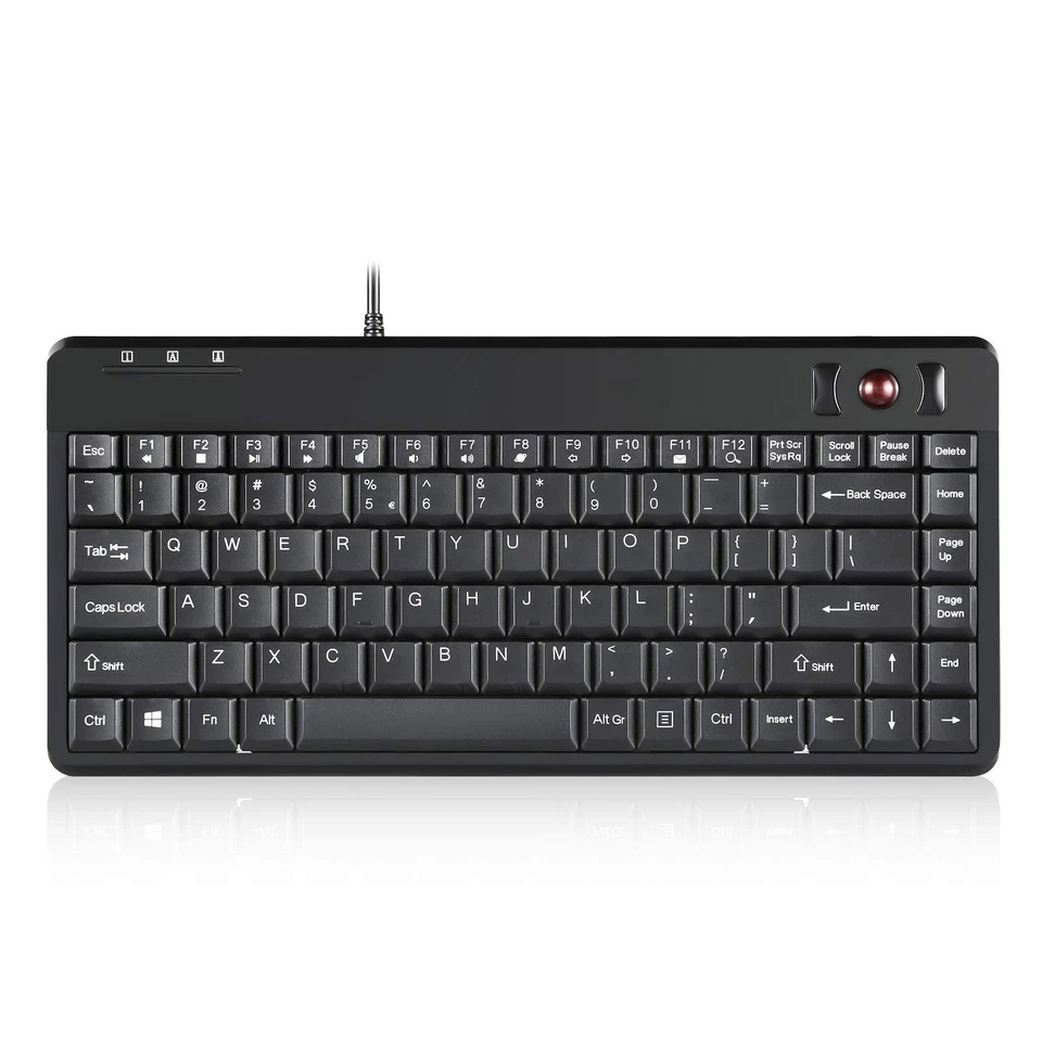 PERIBOARD-505H Wired Mini Keyboard with Built-in Trackball, 0.55 Inch Trackba... - Image 1 of 4