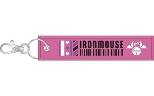 New Ironmouse Logo Flight Tag Keychain Keyring Pink Japan Vtuber Anime Twitch - Picture 1 of 1