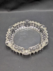 Vintage großer schwerer runder Klarglas Tisch Zigarren Aschenbecher Retro sehr guter Zustand MCM - Bild 1 von 11