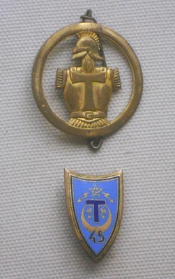 Lot insignes 45ème Régiment de Transmissions insigne béret Génie Tramissions - Photo 1/2
