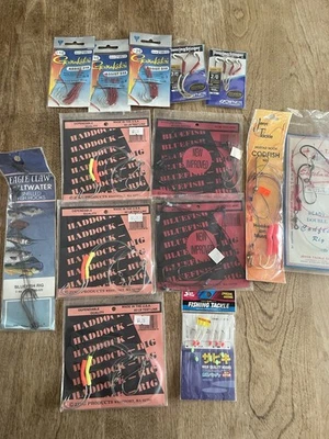 Lote De 14 Plataformas-ganchos Varios Bacalao/Pez Azul/Haddock Nuevos En Paquete Foto 1 de 4