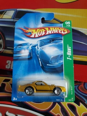 Tarjeta Hot Wheels 2008 Treasure Hunt #5/12 Hot Bird en oro en una T-Hunt Foto 1 de 4