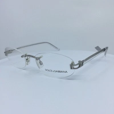 New Authentic Dolce & Gabbana DG 460 Eyeglasses C. 753 Silver Crystal 51mm Italy - Image 1 of 4