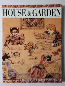 Vintage HOUSE & GARDEN Magazine Dec. 1987 CATS Balthus & Setsuko - Picture 1 of 2