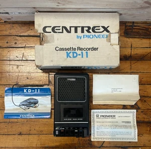 Vintage Centrex by Pioneer Cassette Recorder KD-11 w/ Original Box Tested Works - Picture 1 of 19