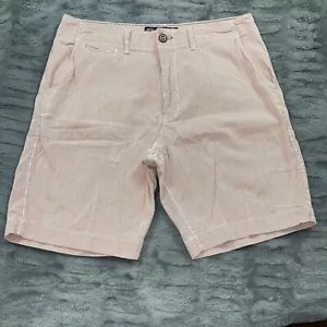 American Eagle Red White Striped Seersucker Classic Fit Chino Shorts Size 34 - Picture 1 of 13