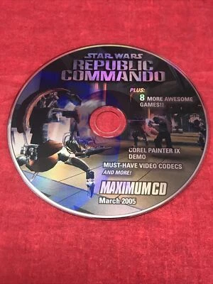 Star Wars Republic Commando Maximum CD Magazine 2005 March Video Game Demo DISC - Image 1 of 3