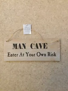 Gisela Graham Man Cave Sign Wooden Plaque great gift - Picture 1 of 2