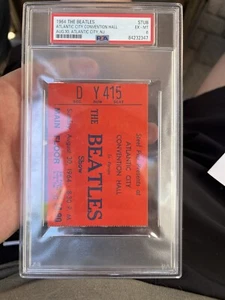 Ultra Rare Beatles Ticket Stub Atlantic City August 30 1964 PSA 6 - Picture 1 of 2