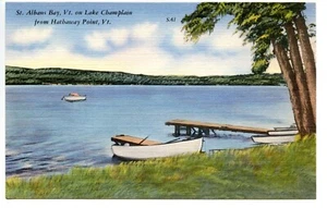 St Albans Bay Vermont am Lake Champlain von Hathaway Point VT Postkarte - Bild 1 von 6