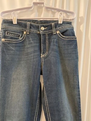 CODE BLUE ANNETTE BLUE JEANS SIZE 6 WITH BLING BOOTCUT - Image 1 of 4