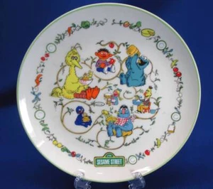 VINTAGE 1976 SESAMSTRASSE TELLER VON GORHAM 7,75" DIA KINDERTELLER - Bild 1 von 4