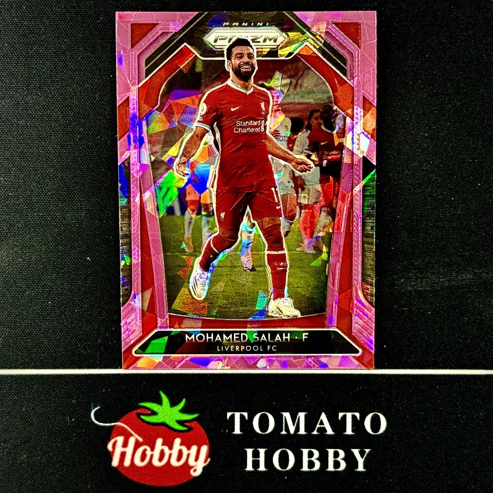 PANINI PRIZM PREMIER LEAGUE 2020-21 MOHAMED SALAH PINK CRACKED ICE LIVERPOOL