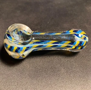 Small Hand-Blown Glass Pipe - Picture 1 of 5