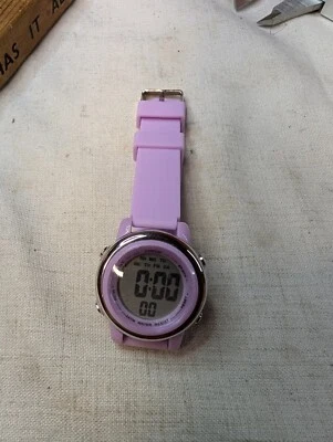 Reloj CUFUO Damas/Niños Digital Día Fecha Alarma Temporizador Esfera Iluminada Bisel Púrpura Foto 1 de 4