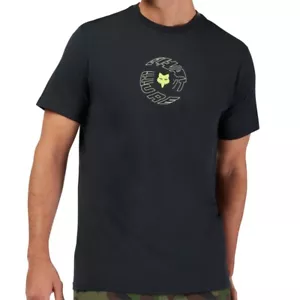 Fox Racing Spiral T shirt mens Black & Green Prem Tee 33433-001 BLK - Picture 1 of 4