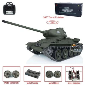 Henglong 2.4G 7.0 Soviet T34-85 RTR RC 1:16 Panzer 3909 Metallspuren Räder 360° - Bild 1 von 12