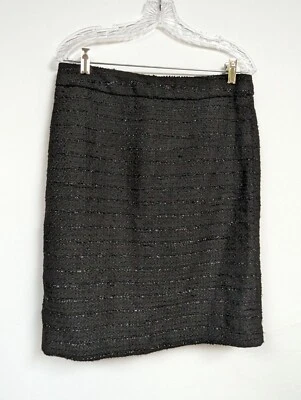 Falda lápiz negra brillante Covington Essentials para mujer talla 10 Foto 1 de 4