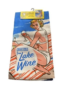 Blue Q Dish Towel Lake Wine 21”x28” - Picture 1 of 1