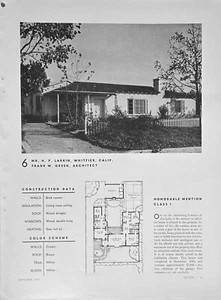 H. P. Larkin Home 1937 Whittier CA Frank W. Green Architect - Picture 1 of 1