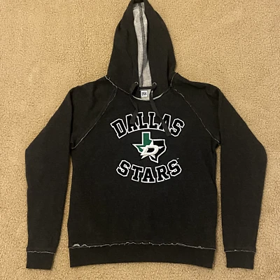 New Era Dallas Stars Frayed Sweater Small Adult Black Gray Spell Out Hockey NHL - Image 1 of 4