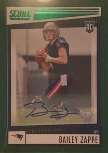 2022 Score #310 Bailey Zappe Green AUTO RC - Picture 1 of 1