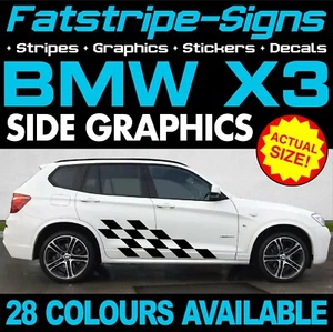 to fit BMW X3 GRAPHICS STRIPES STICKERS DECALS M SPORT SE xLINE xDRIVE AUTO - Picture 1 of 2