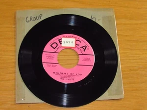 PROMO POP GROUP 45 RPM - INK SPOTS - DECCA 29750 - "MEMORIES OF YOU" - Picture 1 of 2