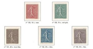 FRANCIA YVERT 129-133 SCOTT # 138-142 " JUEGO SEMBRADORAS 1903" MNH EN MUY BUEN ESTADO - Imagen 1 de 1