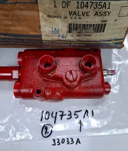 NOS TRACTOR PARTS 104735A1 VALVE CPX620, 2055, CPX420 DRUM CONTROL  - Picture 1 of 2