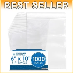 Versatile 6" x 10" 1000 Pack Clear Reclosable Bags - Ideal for Crafts & Shipping - Picture 1 of 9