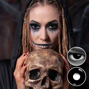 Black Out - schwarze Motivlinsen für Halloween und Cosplay Event LuxDelux