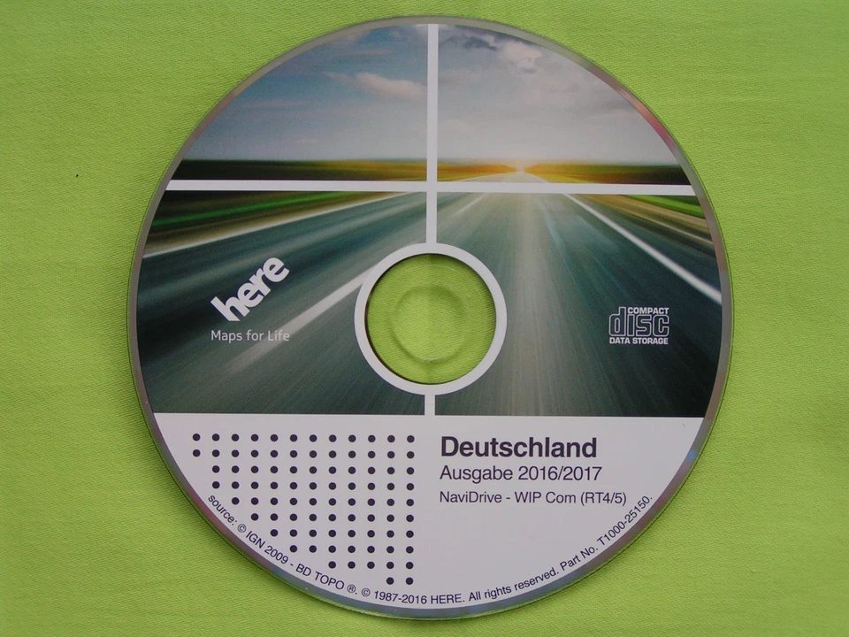 NAVIGATION CD WIP COM RT4 RT5 DEUTSCHLAND 2017 CITROEN C4 C5 C6 PEUGEOT 207 307 - Bild 1 von 1