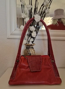 Dericci Vintage Italienische Echtleder Tasche Schultertasche Leder TOP - Bild 1 von 15