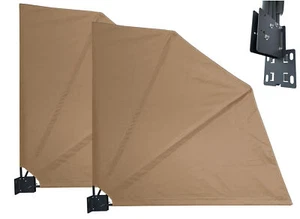 2 Stück Sichtschutz Fächer 140x140cm EASY MOUNT Beige Balkon Trennwand - Bild 1 von 8
