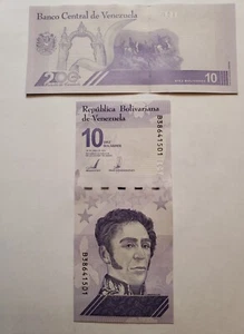 Venezuela 10 Bolivar Digital (Digitales) Banknote, UNC, USA VERKÄUFER, SCHNELLER VERSAND - Bild 1 von 4