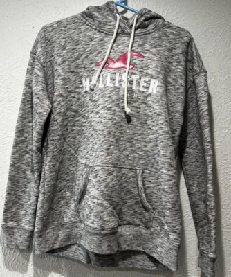 Hollister California Sudadera con Capucha Pullover Mujer’s L Gris Vellón Interior Foto 1 de 4