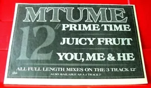 Mtume Prime Time Vintage ORIGINAL 1984 Press/Magazine ADVERT 8.5"x 6"Soul/Disco - Imagen 1 de 3