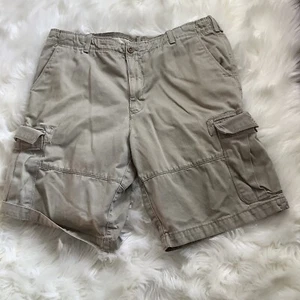 "Pantaloncini cargo Timberland da uomo taglia 36 da esterno cachi marrone chiaro cotone escursionistico vintage 10" - Foto 1 di 9